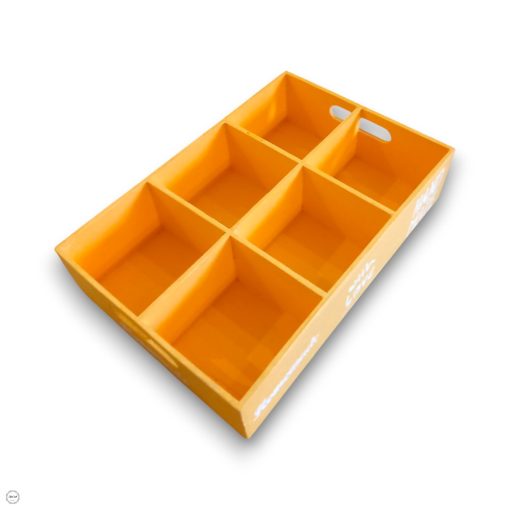 Osztott tárolódoboz, 6 rekeszes