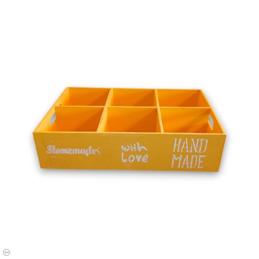 Osztott tárolódoboz, 6 rekeszes