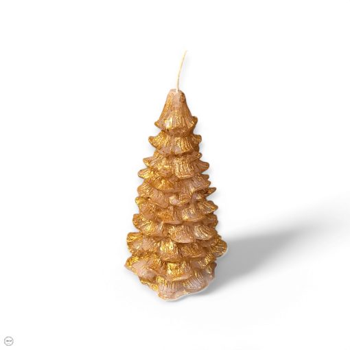 Csillogó fenyőfa gyertya
