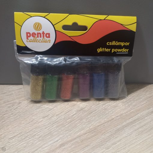 Csillámpor szett 6x3,5 ml