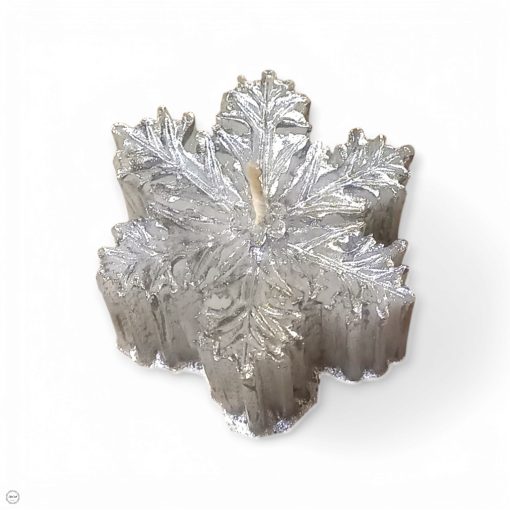 Csillogó hópehely gyertya