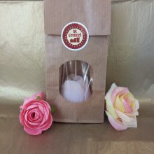 Tulipán formájú gyertya tasakban