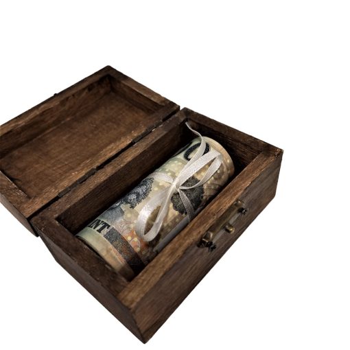 Pénzátadó, dió színű mini ajándékdoboz