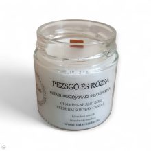 Pezsgő és rózsa prémium szójaviasz illatgyertya