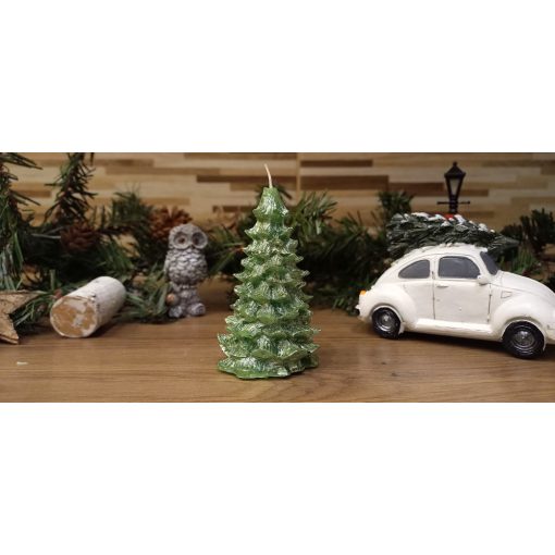 Hópehely és fenyő gyertya szett dobozban