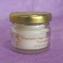 Mini szójaviasz gyertya esküvői köszönetajándék