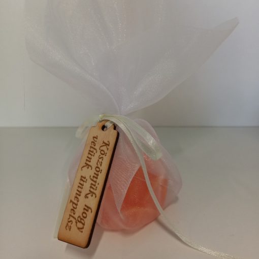 Lótusz bimbó gyertya esküvői köszönetajándék