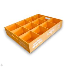 Osztott tárolódoboz, 12 rekeszes