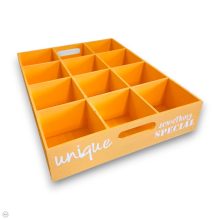 Osztott tárolódoboz, 12 rekeszes