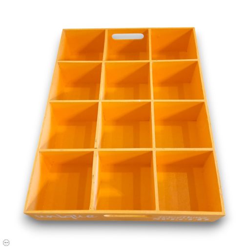 Osztott tárolódoboz, 12 rekeszes