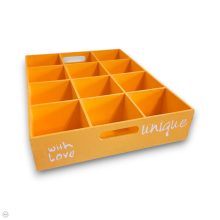 Osztott tárolódoboz, 12 rekeszes