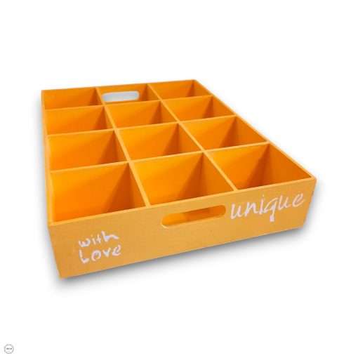 Osztott tárolódoboz, 12 rekeszes