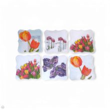 Virágos poháralátét