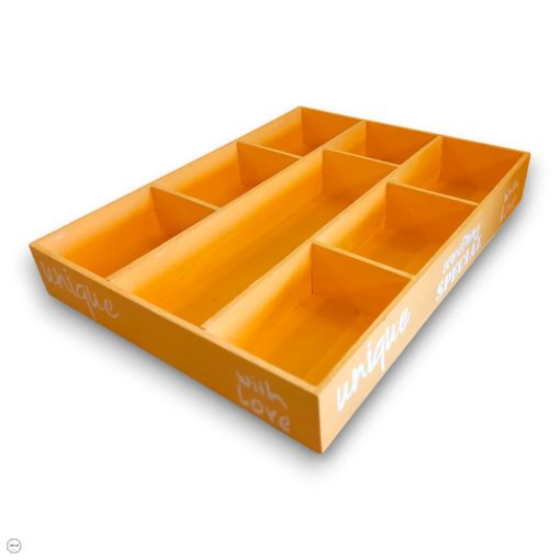 Osztott tárolódoboz, 8 rekeszes