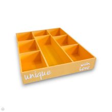 Osztott tárolódoboz, 8 rekeszes