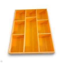 Osztott tárolódoboz, 8 rekeszes