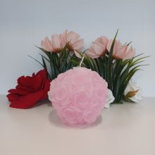 Nagy rózsás gömb gyertya