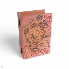 Pillangós könyv formájú fadoboz