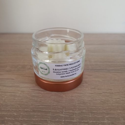 Forralt bor illatviasz üvegben 5 db