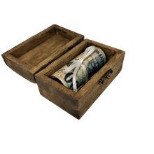 Pénzátadó, tölgy színű mini ajándékdoboz