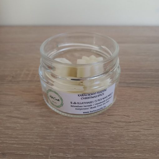 Karácsonyi fűszerek illatviasz üvegben 5 db