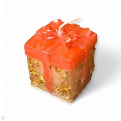 Festett ajándékdoboz gyertya