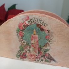 Antikolt karácsonyi szalvétatartó