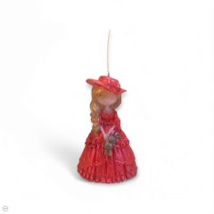 Festett kislány nyuszival gyertya