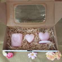 Szívgyertya szett dobozban