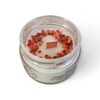 Ásványokkal díszített illatgyertya